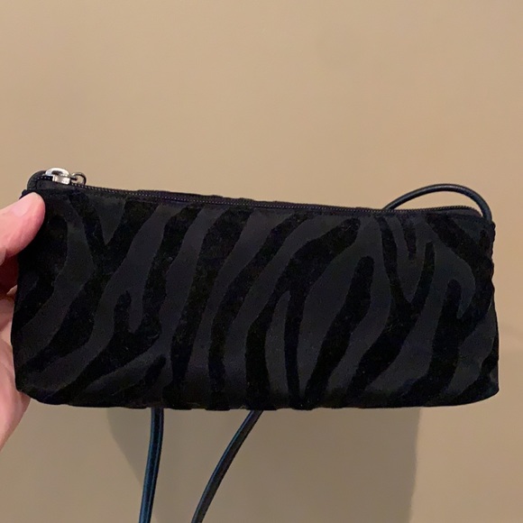 NWOT Tommy Hilfiger black evening bag purse with long strap small - Picture 2 of 9